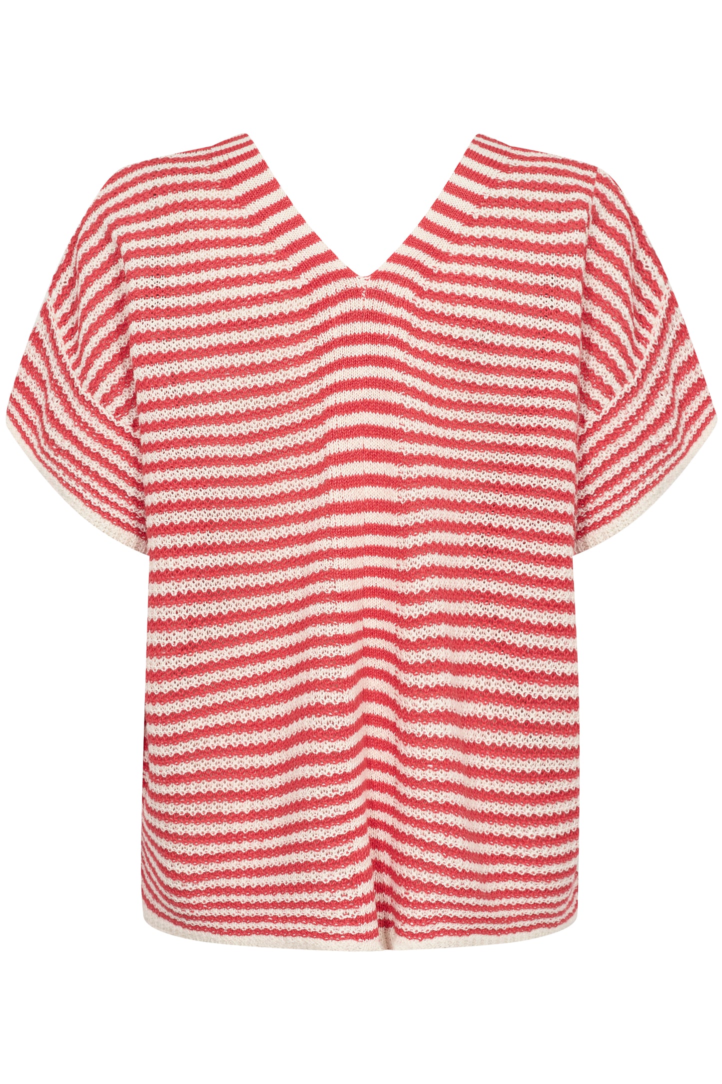 Part Two NailahPW Linen Pullover Bittersweet Red Stripe