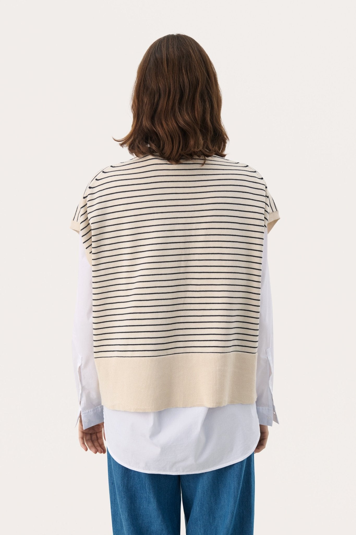Part Two NatayaPW Slipover Whitecap Grey Stripe