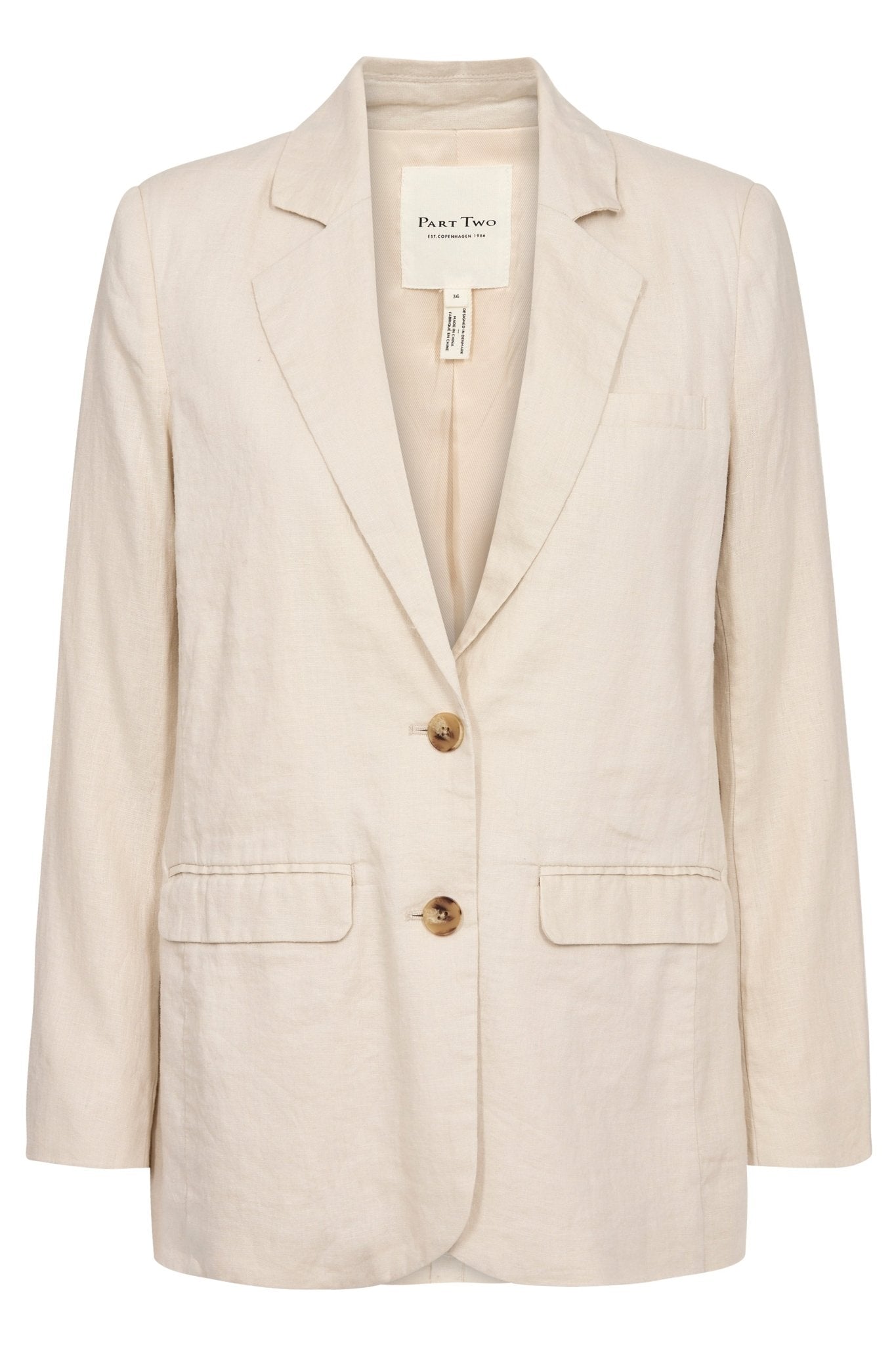 Part Two NyanPW Linen blazer French Oak