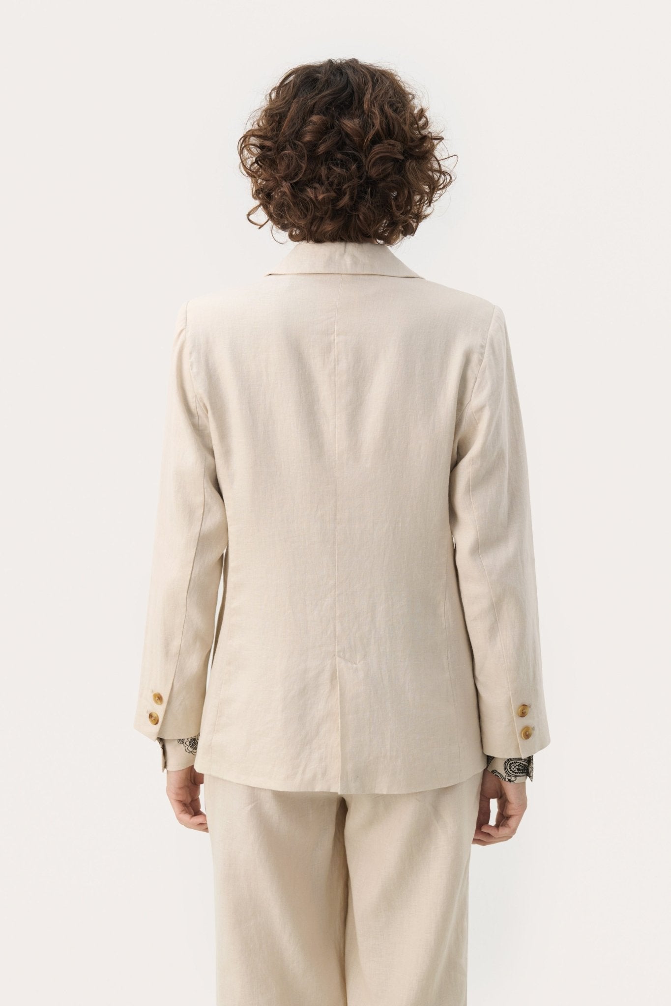 Part Two NyanPW Linen blazer French Oak