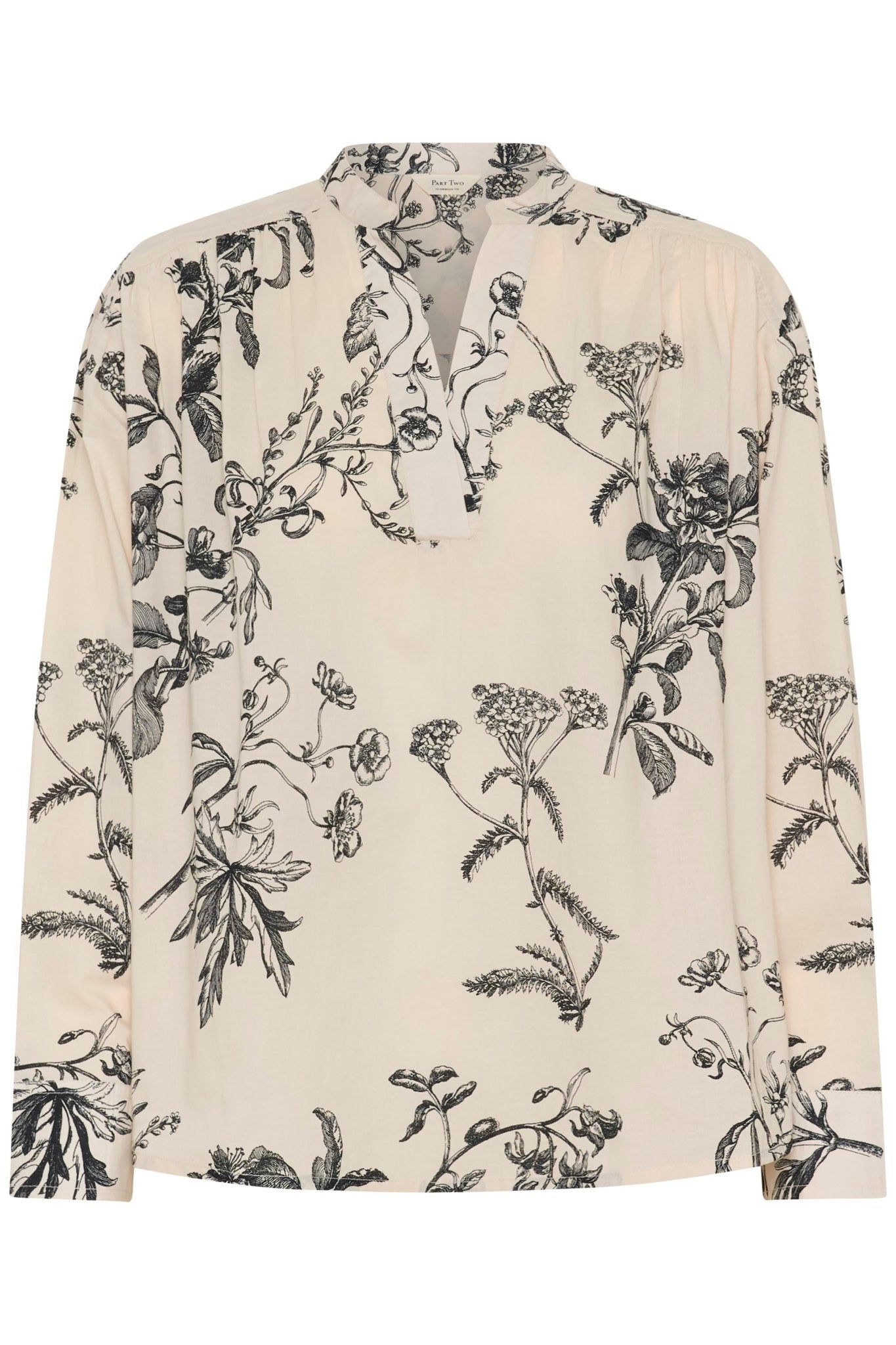 picture of Part Two Natale Blouse - Dark Navy Botanical Print - Number Two - womens - fashion - clothing - Part Two 1