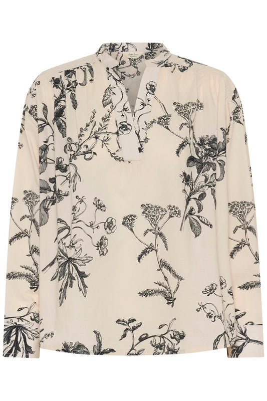 picture of Part Two Natale Blouse - Dark Navy Botanical Print - Number Two - womens - fashion - clothing - Part Two 1