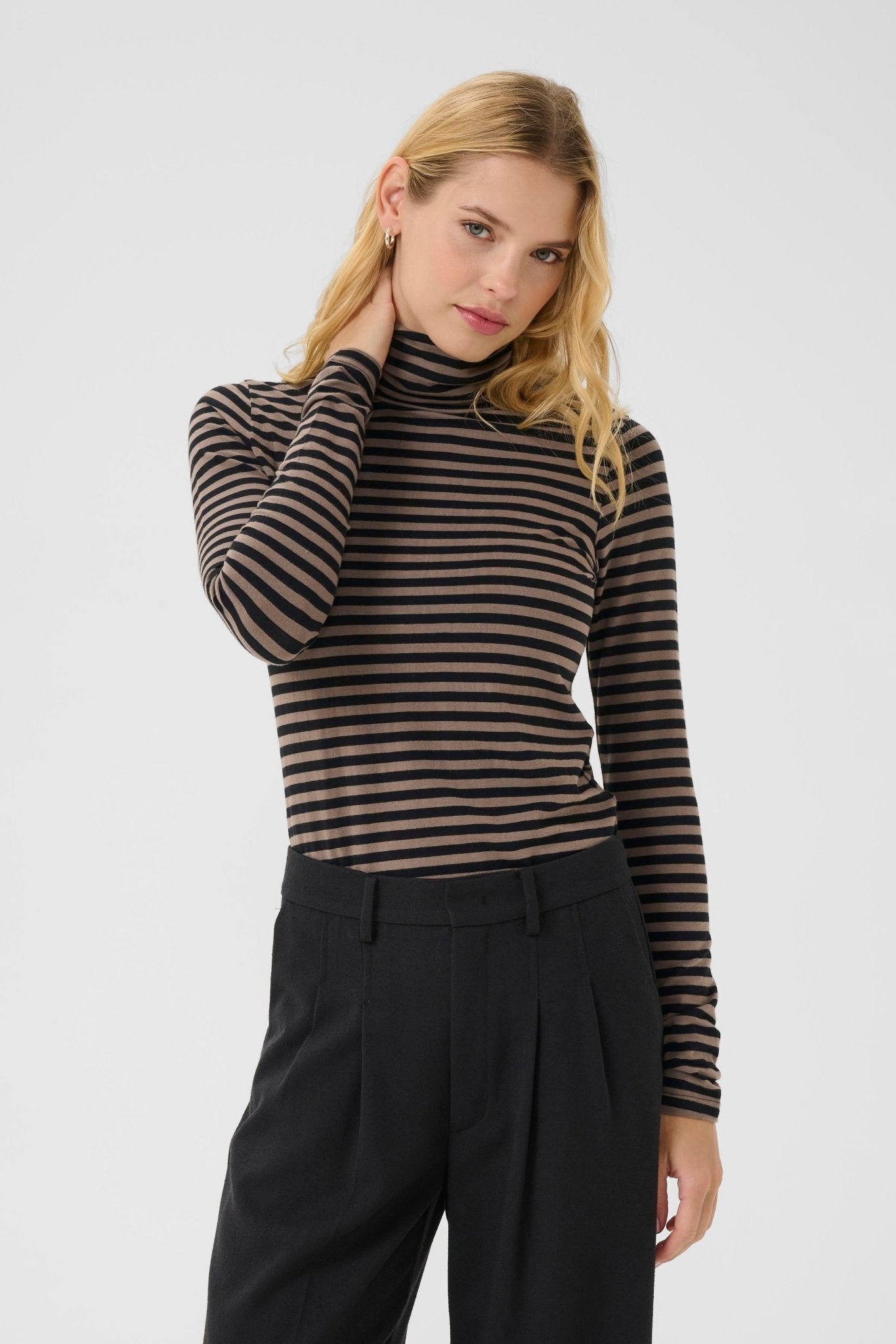 picture of Part Two Efinas T-Shirt - Falcon/Black Stripe - Number Two - womens - fashion - clothing - Part Two 3