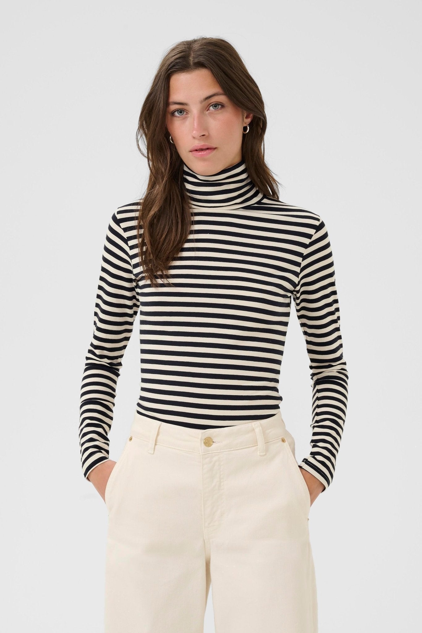 picture of Part Two Efinas T-Shirt - Whitecap Gray/Navy Stripe - Number Two - womens - fashion - clothing - Part Two 2