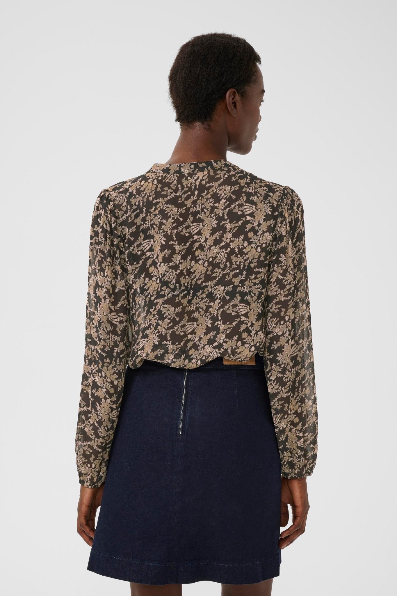 picture of Part Two Sandi Blouse - Black Flower Bouquet Print - Number Two - womens - fashion - clothing - Part Two 3
