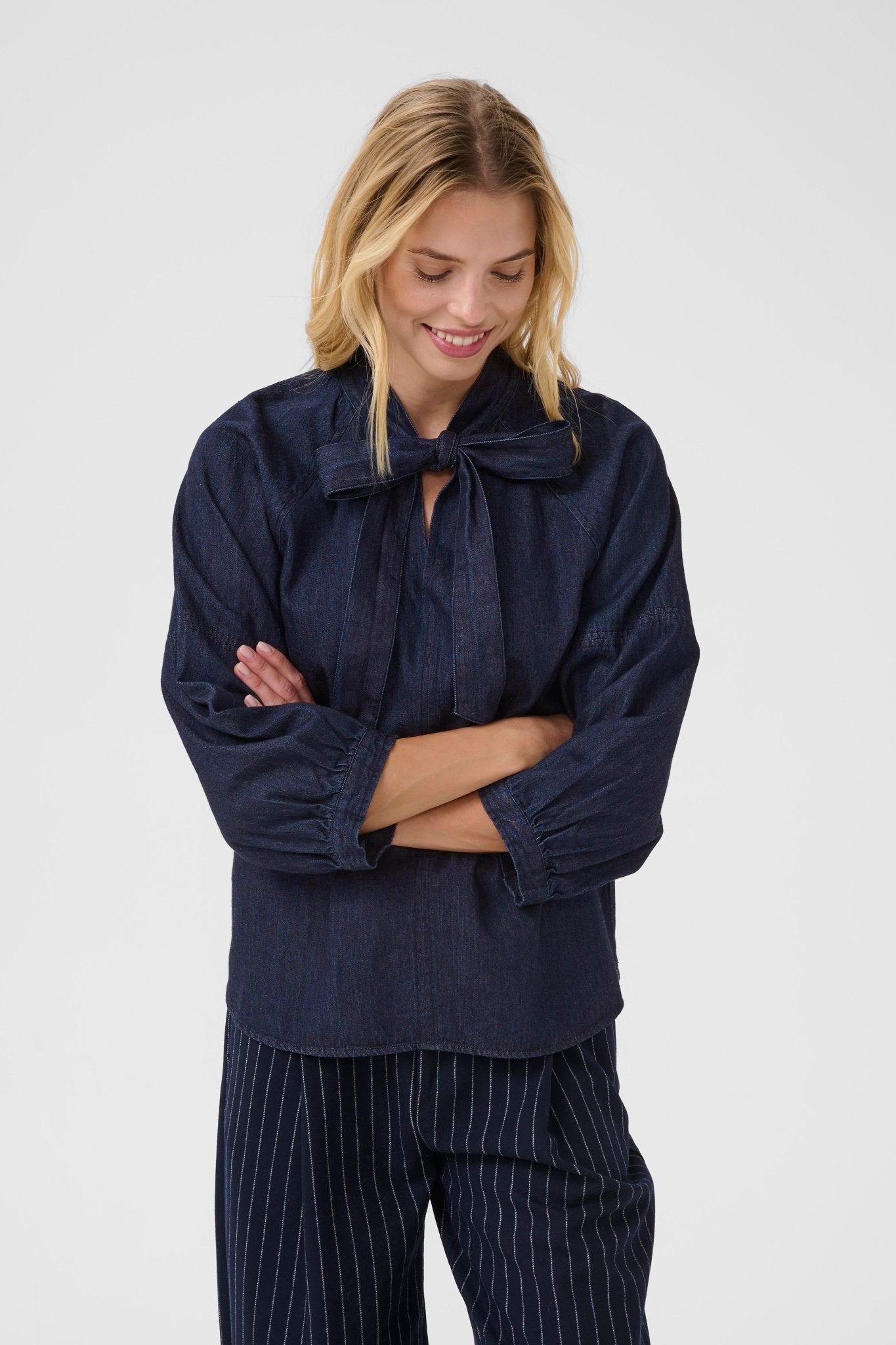 picture of Part Two Sassi Shirt - Rinse Blue Denim - Number Two - womens - fashion - clothing - Part Two 6