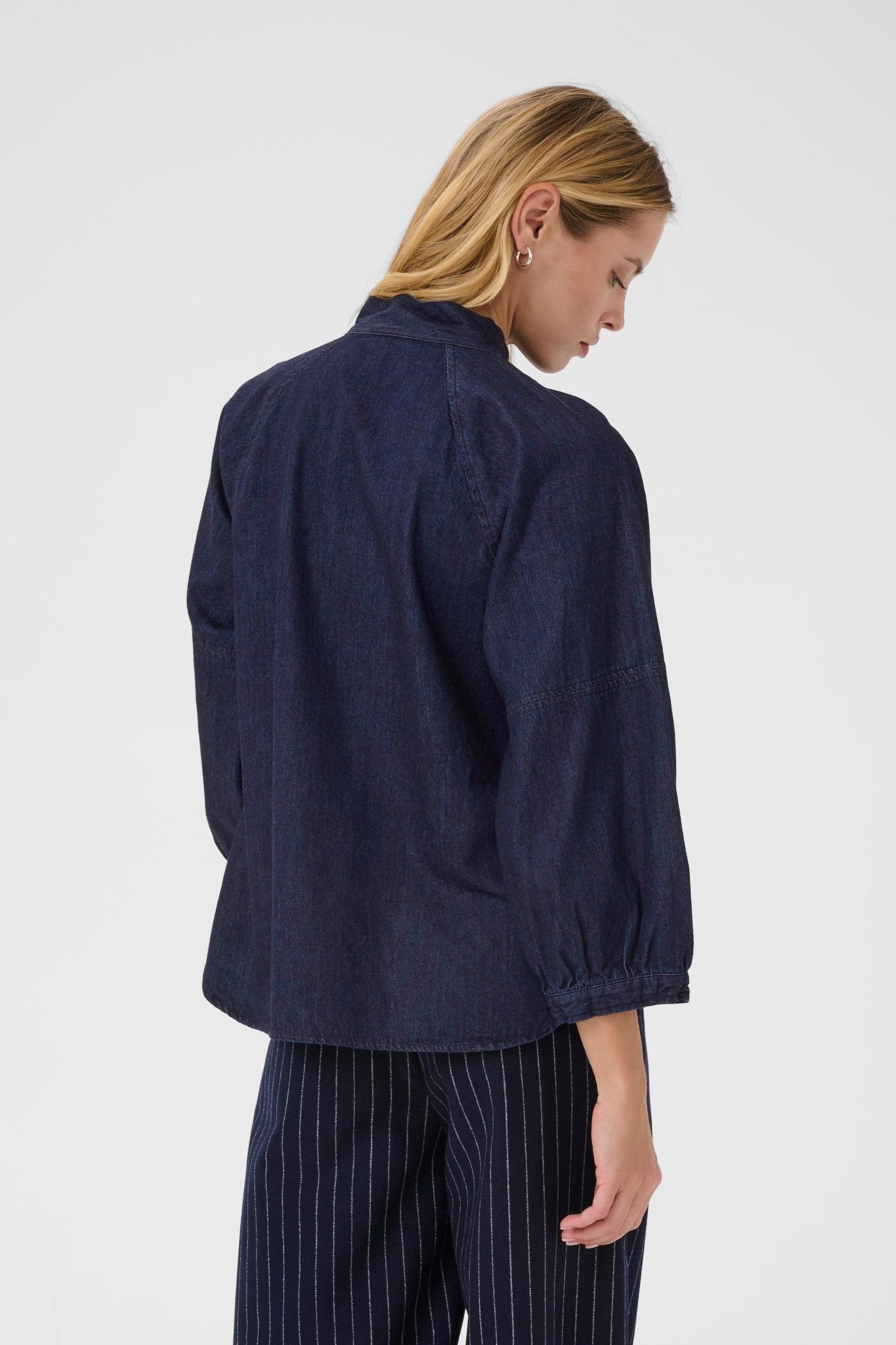 picture of Part Two Sassi Shirt - Rinse Blue Denim - Number Two - womens - fashion - clothing - Part Two 8