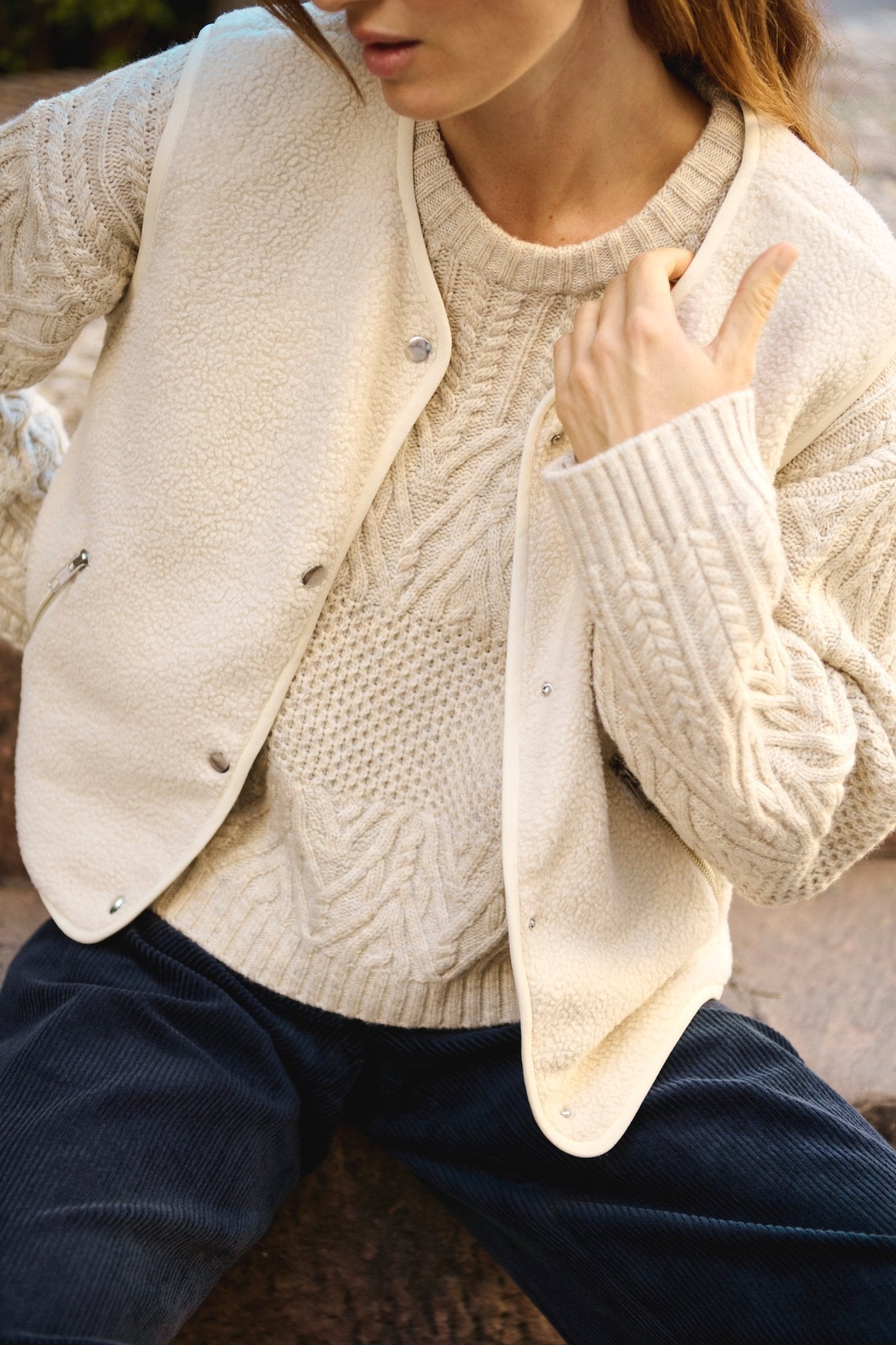 picture of Part Two Signy Waistcoat - Oatmeal - Number Two - womens - fashion - clothing - Part Two 4