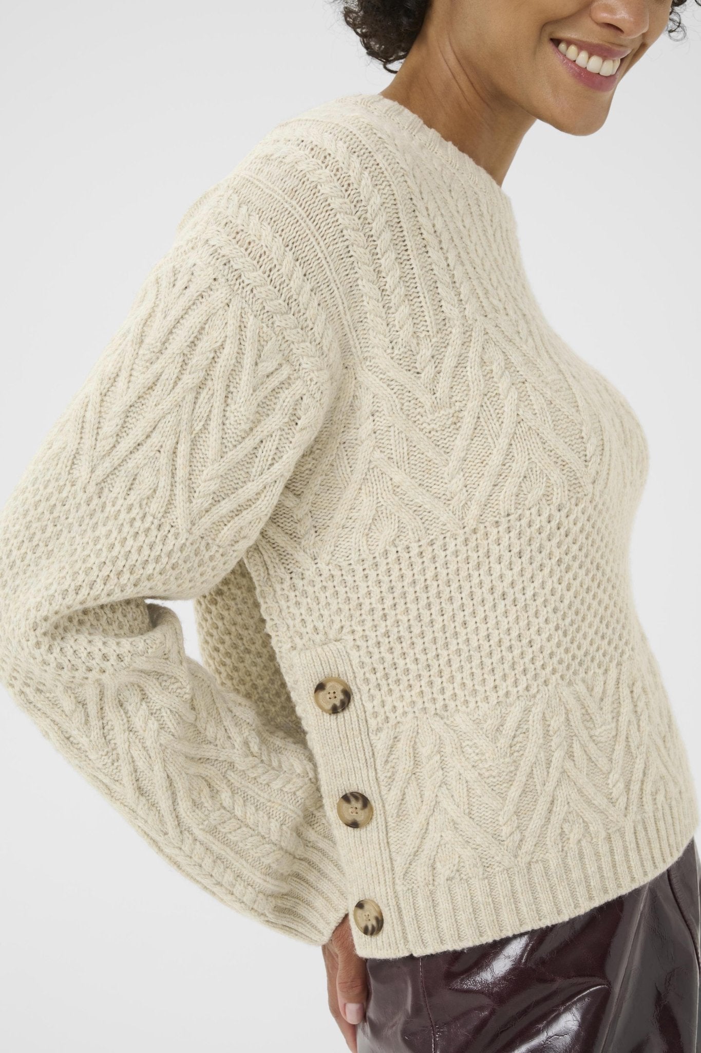 picture of Part Two Sindy Pullover - French Oak Melange - Number Two - womens - fashion - clothing - Part Two 2
