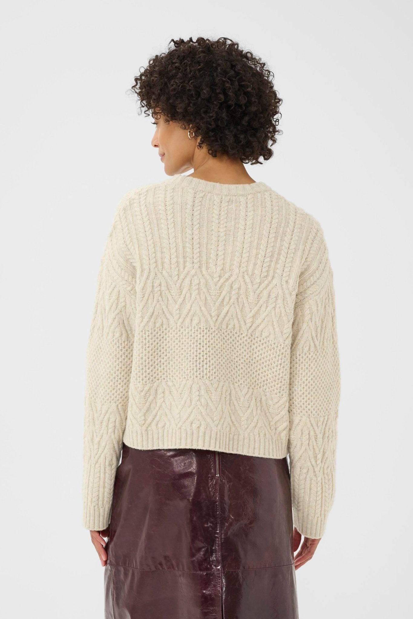 picture of Part Two Sindy Pullover - French Oak Melange - Number Two - womens - fashion - clothing - Part Two 3