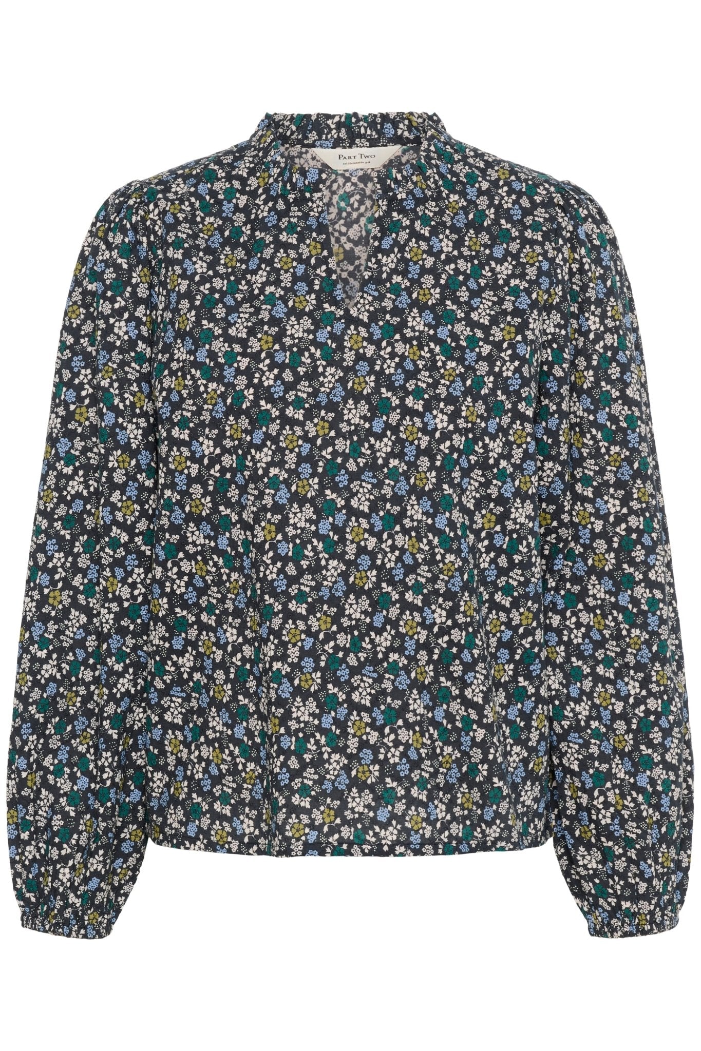 picture of Part Two Eimy Blouse - Black Mini Flower Print - Number Two - womens - fashion - clothing - Part Two 1