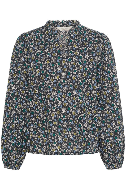 picture of Part Two Eimy Blouse - Black Mini Flower Print - Number Two - womens - fashion - clothing - Part Two 1