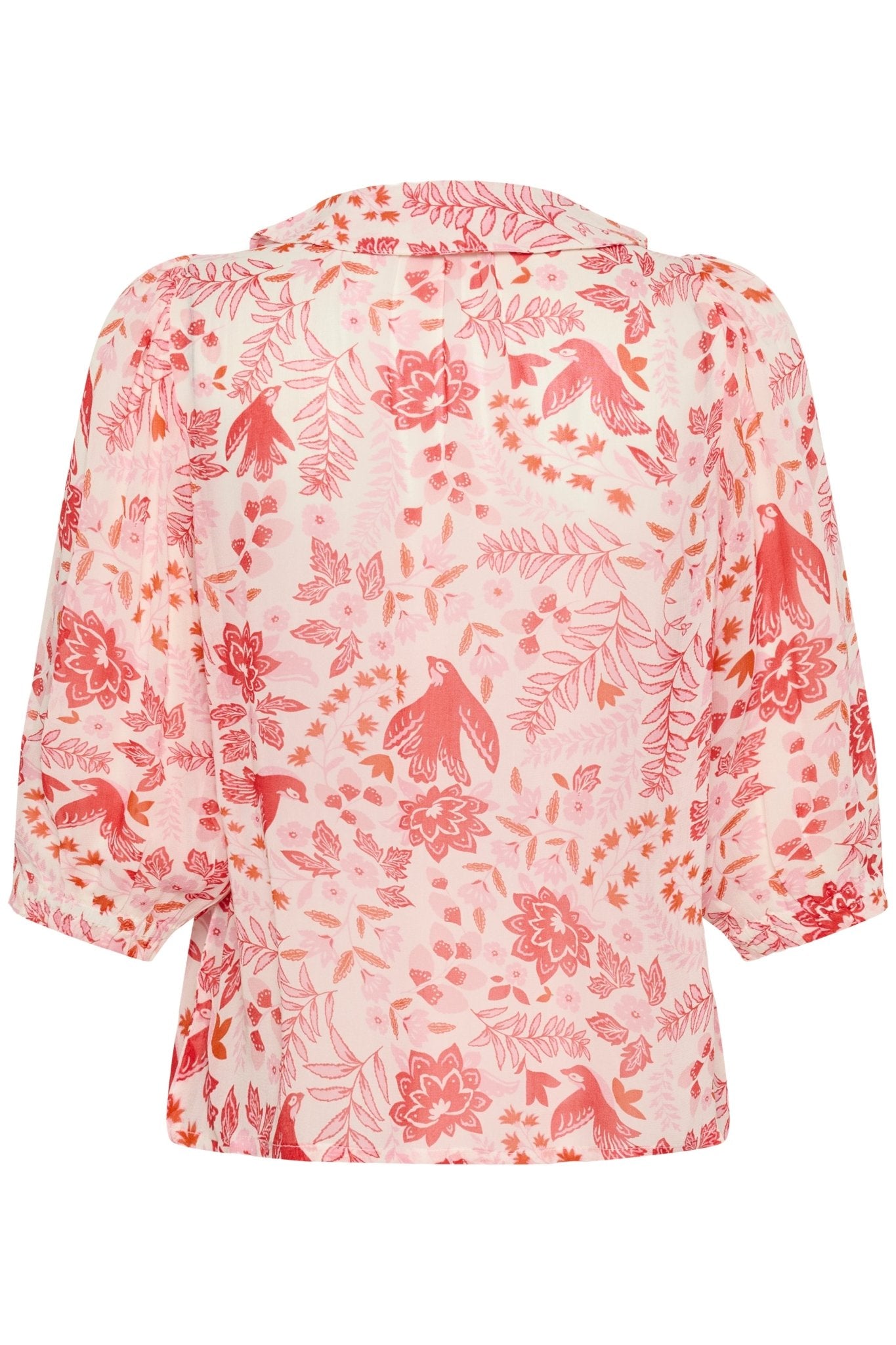 picture of Part Two Alvia Blouse - Poppy Red Bird Print - Number Two - womens - fashion - clothing - Part Two 6