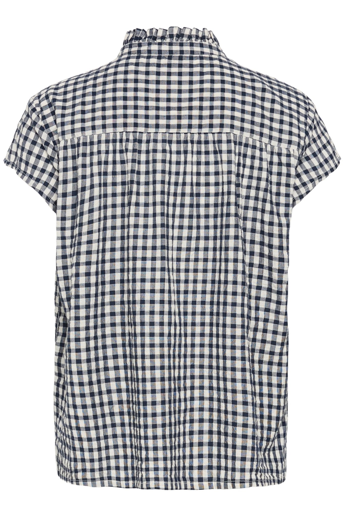 picture of Part Two Bjanka Check Blouse - Navy/White - Number Two - womens - fashion - clothing - Part Two 6