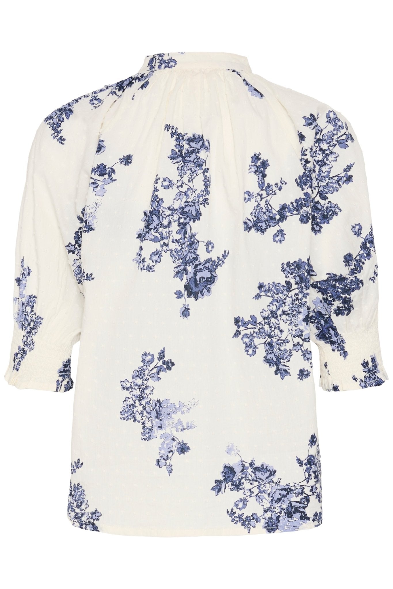 picture of Part Two Almeras Shirt - Blue Shadow Flower Print - Number Two - womens - fashion - clothing - Part Two 6