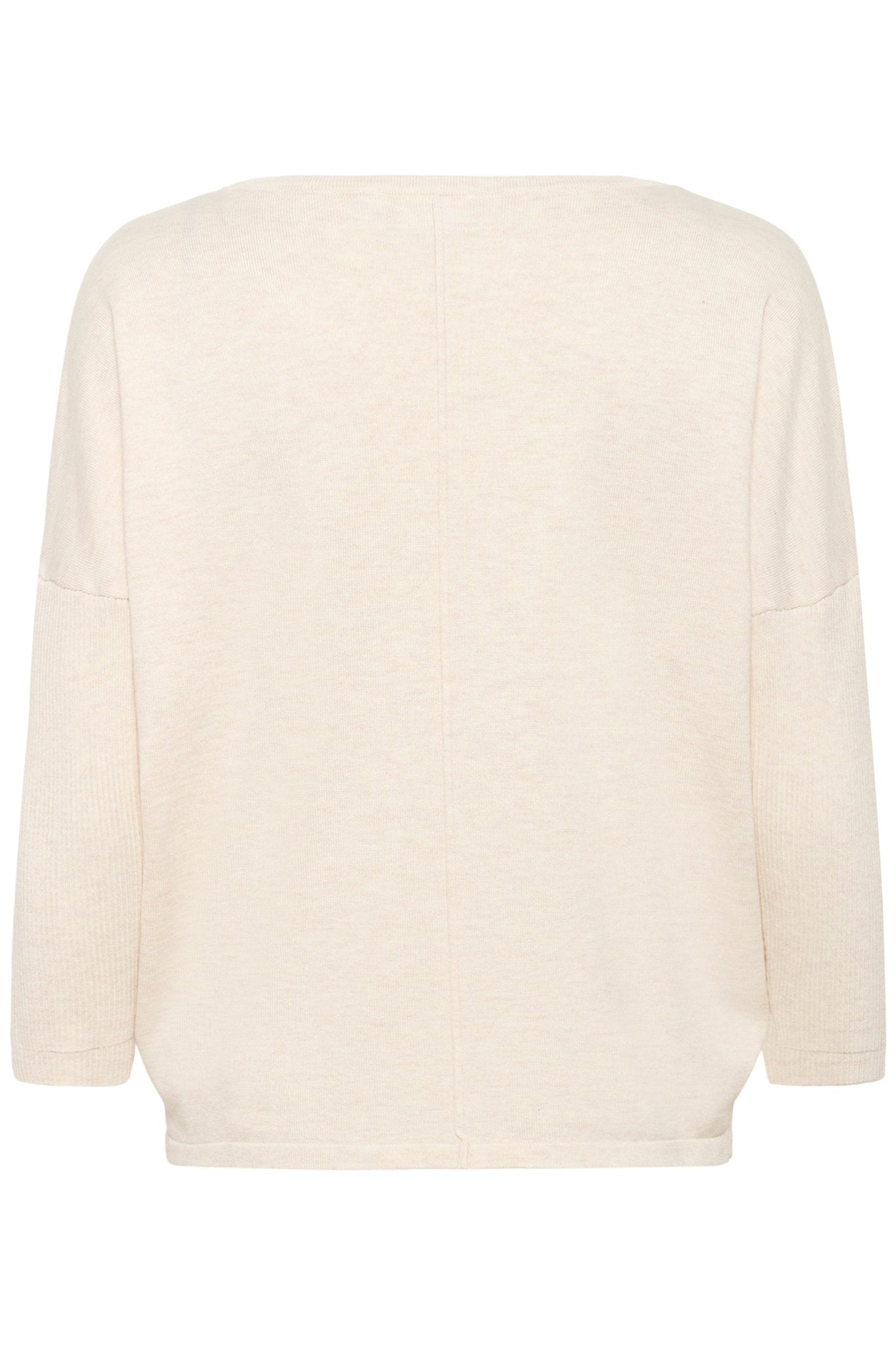 picture of Saint Tropez Mila R - Neck Pullover Fog Melange - Number Two - womens - fashion - ethical - clothing - Saint Trope