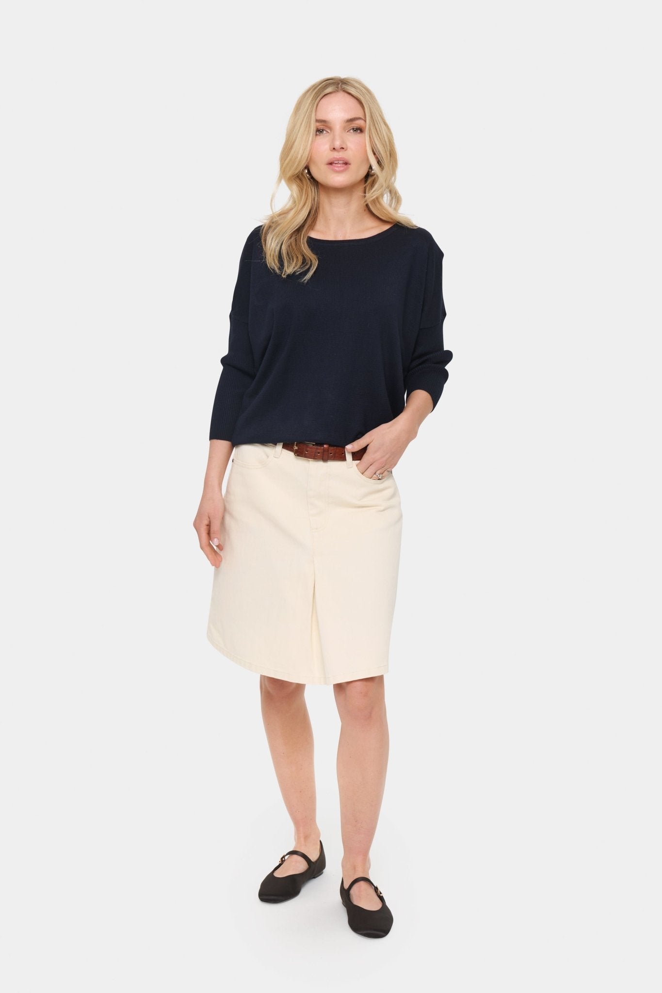 picture of Saint Tropez Mila R - Neck Pullover Night Sky - Number Two - womens - fashion - clothing - Saint Tropez 3