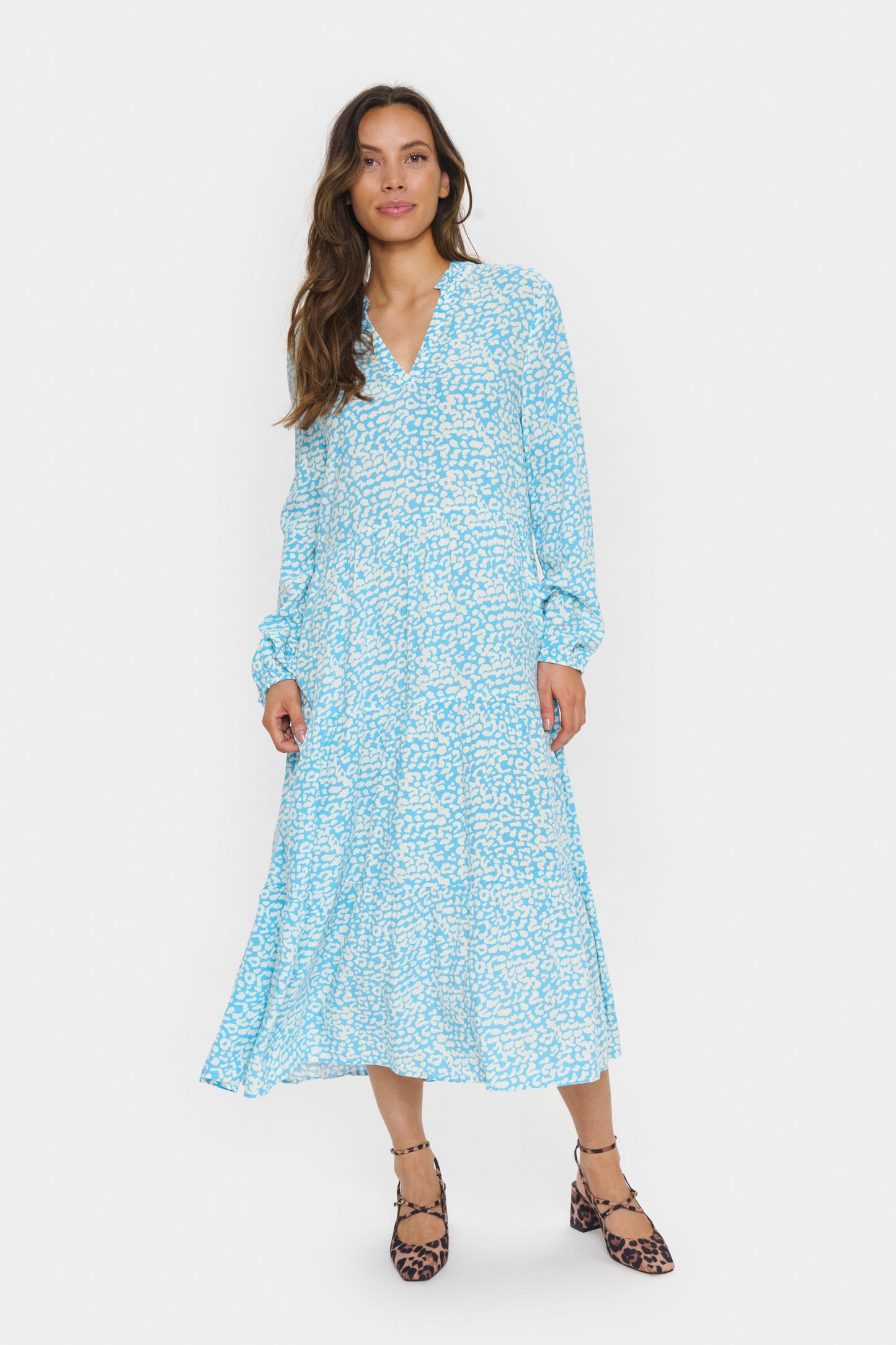 Saint Tropez EdaSZ Maxi Dress Ethereal Blue Leo