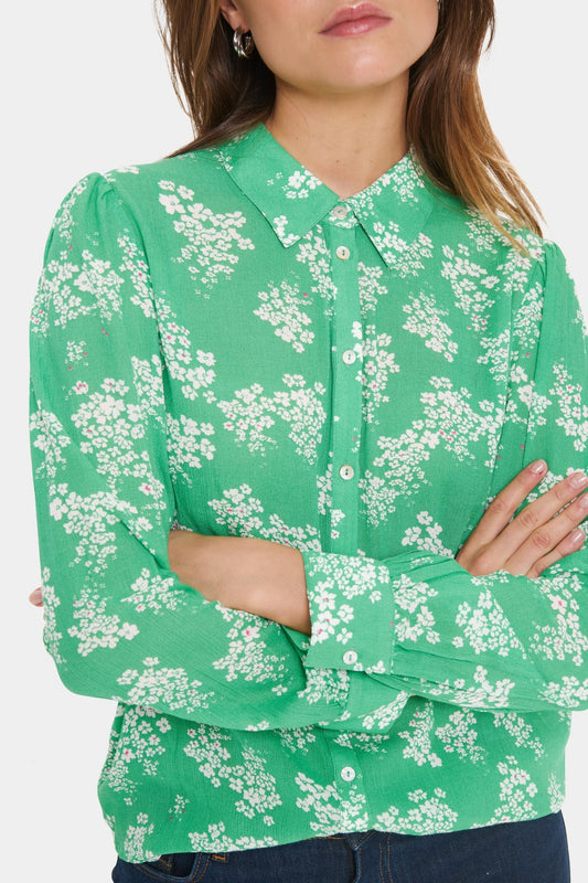 picture of Saint Tropez Vega Shirt - Greenbriar Flower - Number Two - womens - fashion - clothing - Saint Tropez 1
