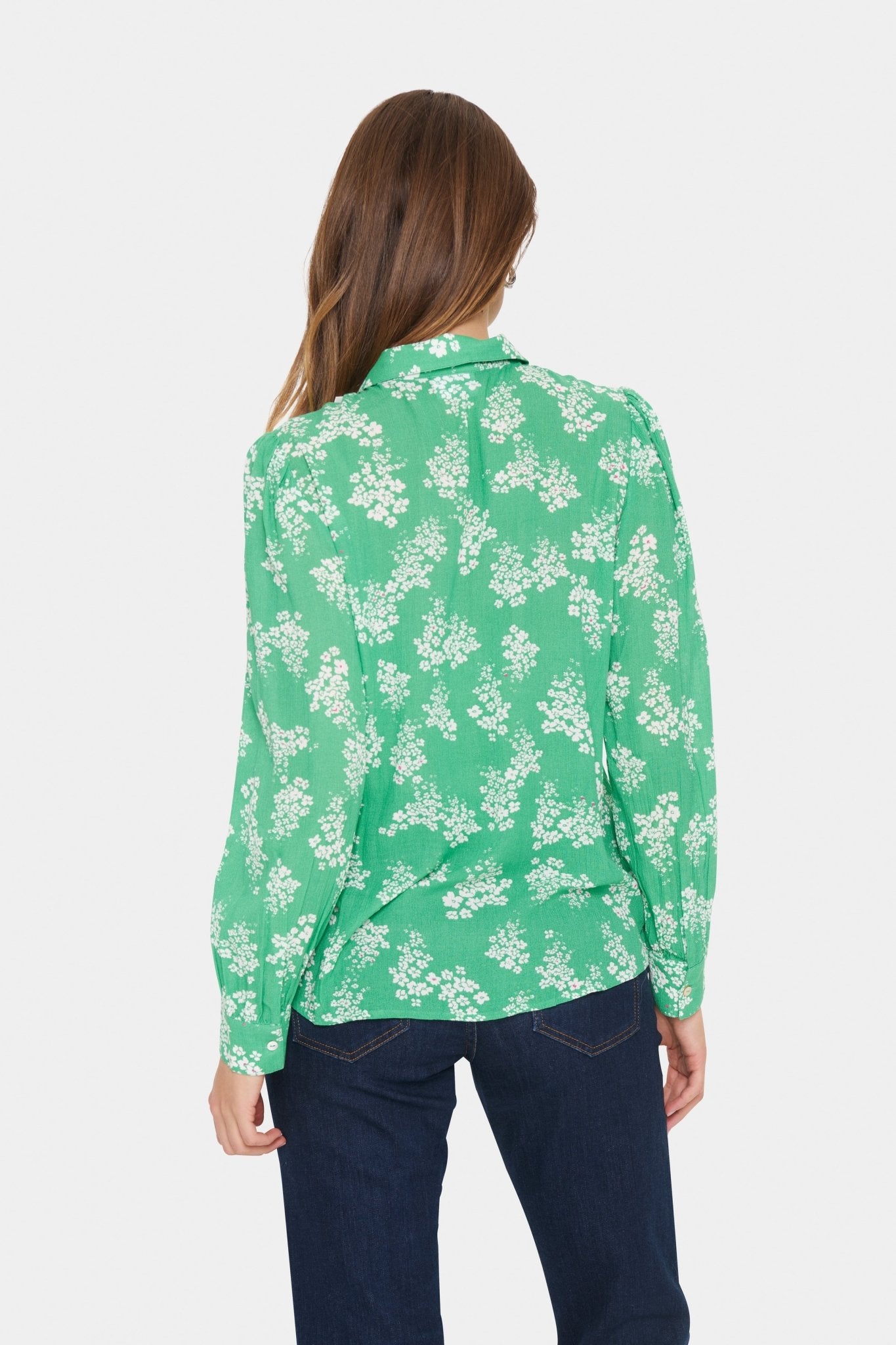 picture of Saint Tropez Vega Shirt - Greenbriar Flower - Number Two - womens - fashion - clothing - Saint Tropez 4