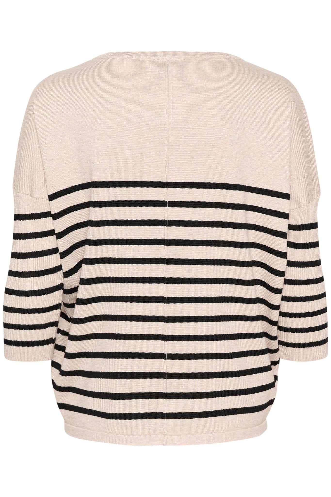 picture of Saint Tropez Mila R - Neck Pullover Gray Morning Stripe - Number Two - womens - fashion - ethical - clothing -