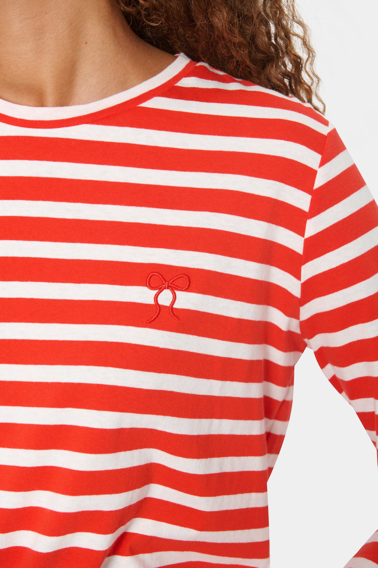 Saint Tropez IdaliaSZ T-shirt Flame Scarlet White Stripe