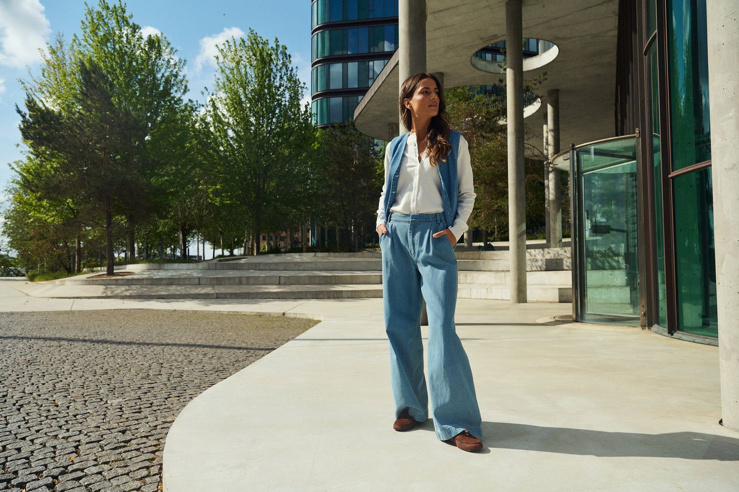 Saint Tropez JaclynSZ Trousers Smoke Blue