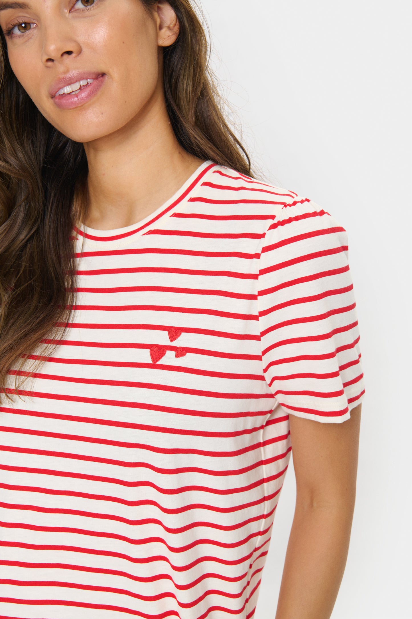 Saint Tropez JuciaSZ T-shirt Flame Scarlet White Stripe