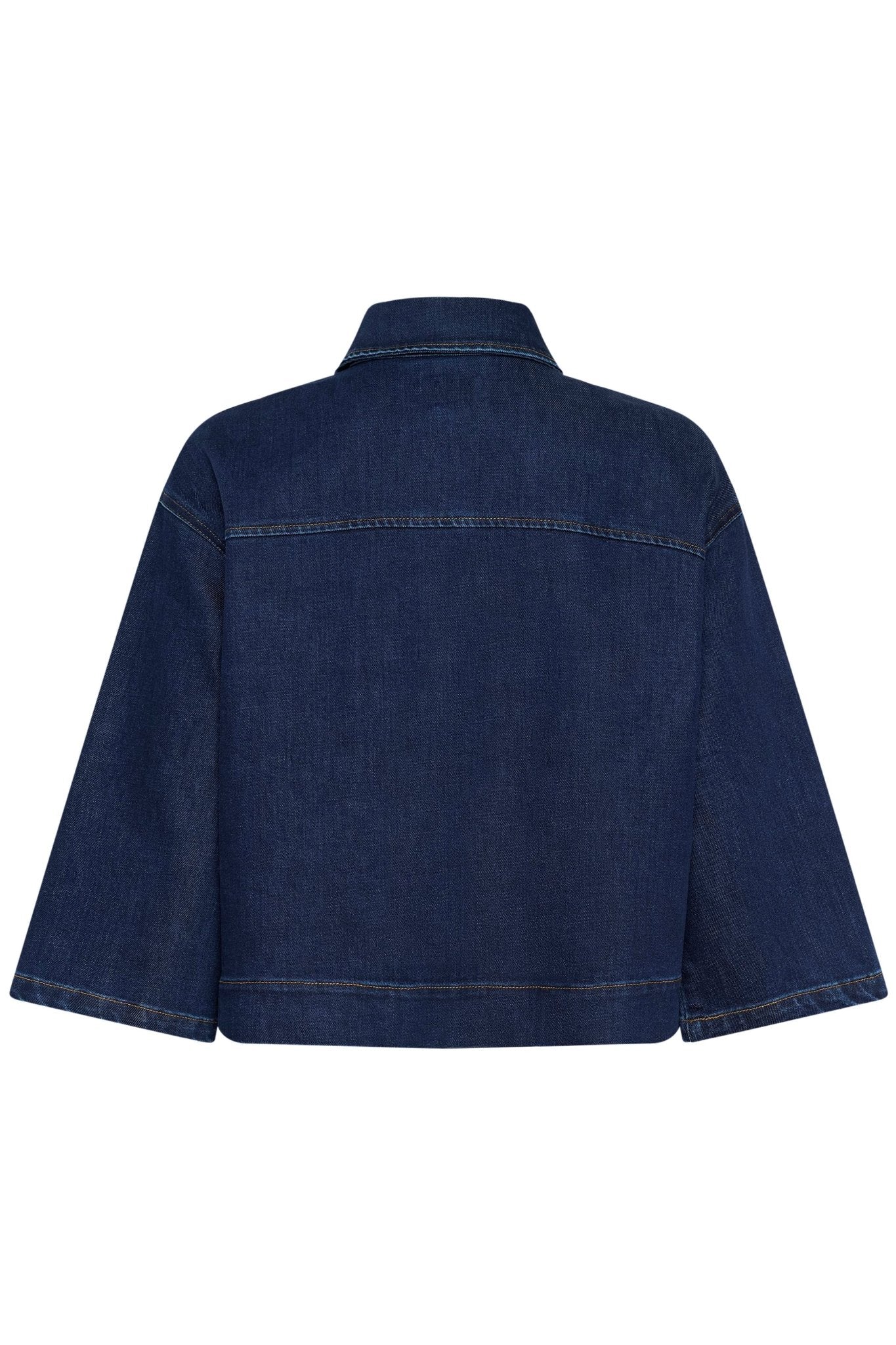 picture of Saint Tropez Loesa Denim Shirt - Dark Blue Denim - Number Two - womens - fashion - ethical - clothing - Saint