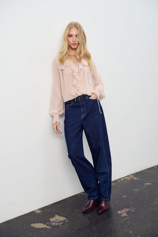 picture of Saint Tropez Loesa Denim Jeans - Dark Blue Denim - Number Two - womens - fashion - ethical - clothing - Saint