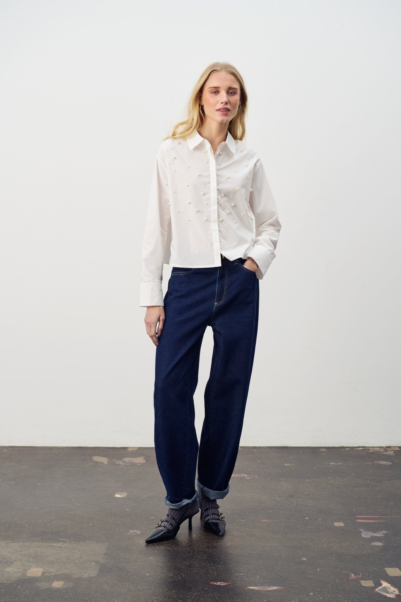 picture of Saint Tropez Loesa Denim Jeans - Dark Blue Denim - Number Two - womens - fashion - ethical - clothing - Saint
