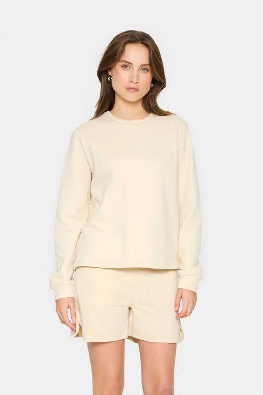 picture of Saint Tropez Lyona Sweatshirt - Fog - Number Two - womens - fashion - clothing - Saint Tropez 1