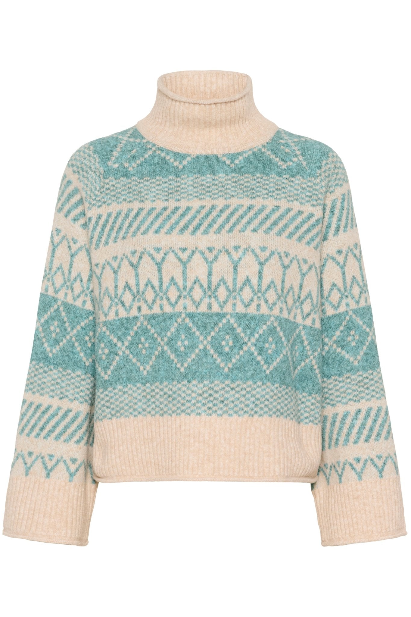 picture of Saint Tropez Micha Rollneck Pullover - Aqua Haze Melange - Number Two - womens - fashion - clothing - Saint Tropez 4