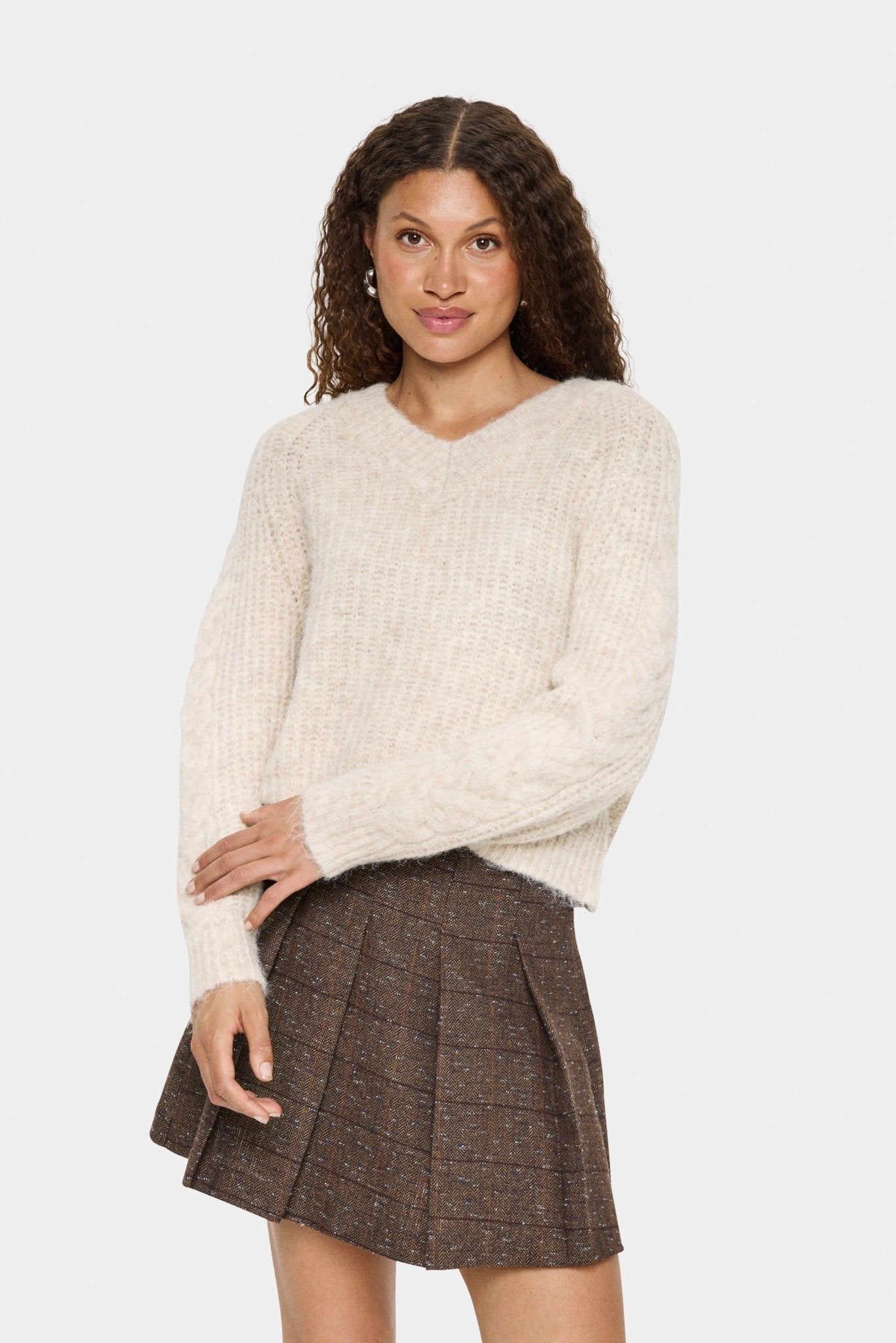 picture of Saint Tropez Manda Pullover - Brown Rice Melange - Number Two - womens - fashion - clothing - Saint Tropez 1