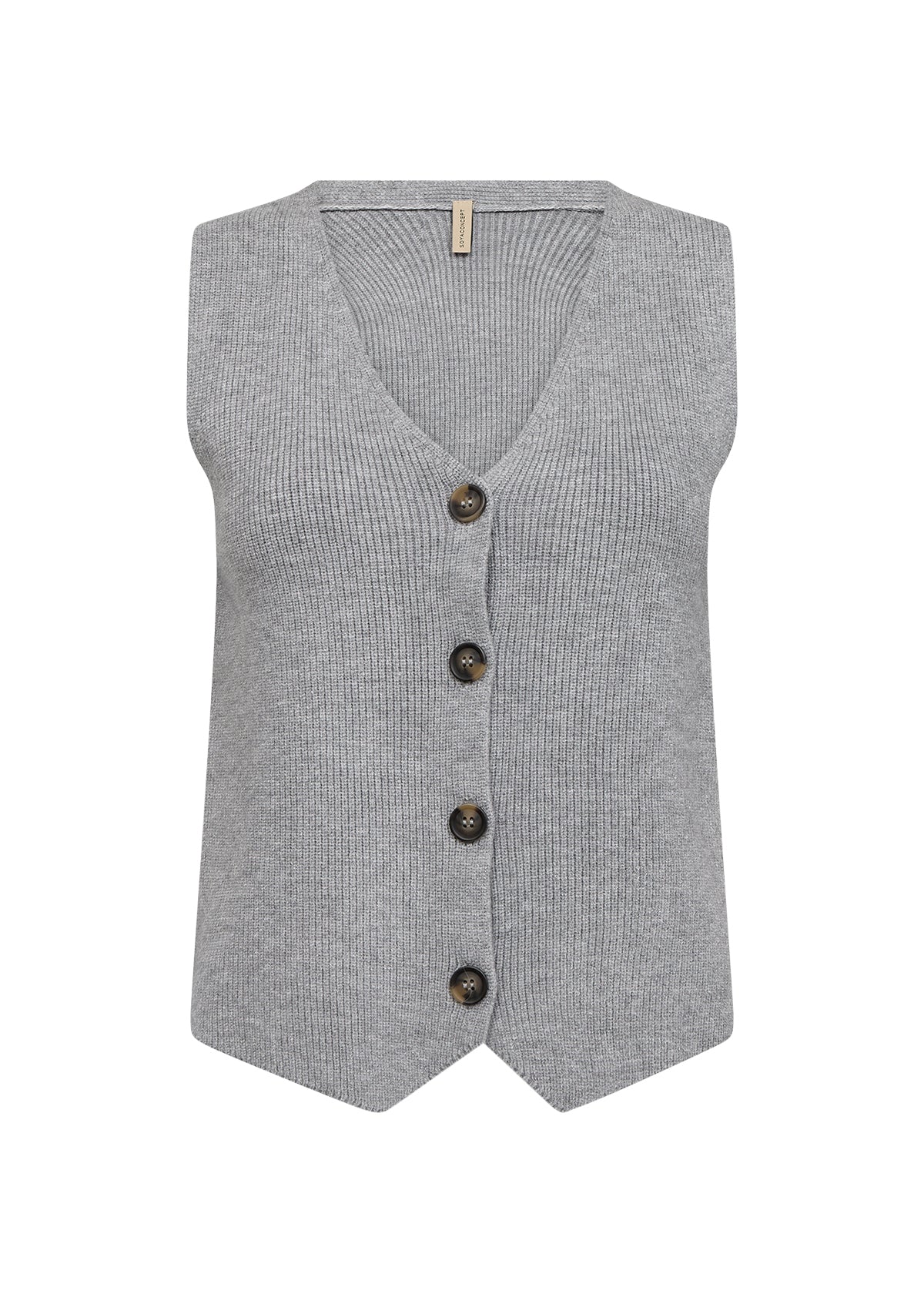 picture of SoyaConcept KANITA 27 Waistcoat Knit - Grey Melange - Number Two - womens - fashion - clothing - SoyaConcept 4