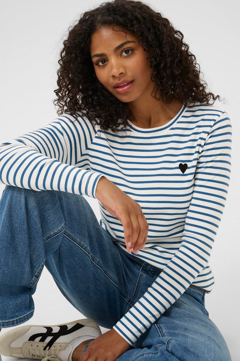 Kaffe KALiddy T-shirt - Chalk Bering Sea