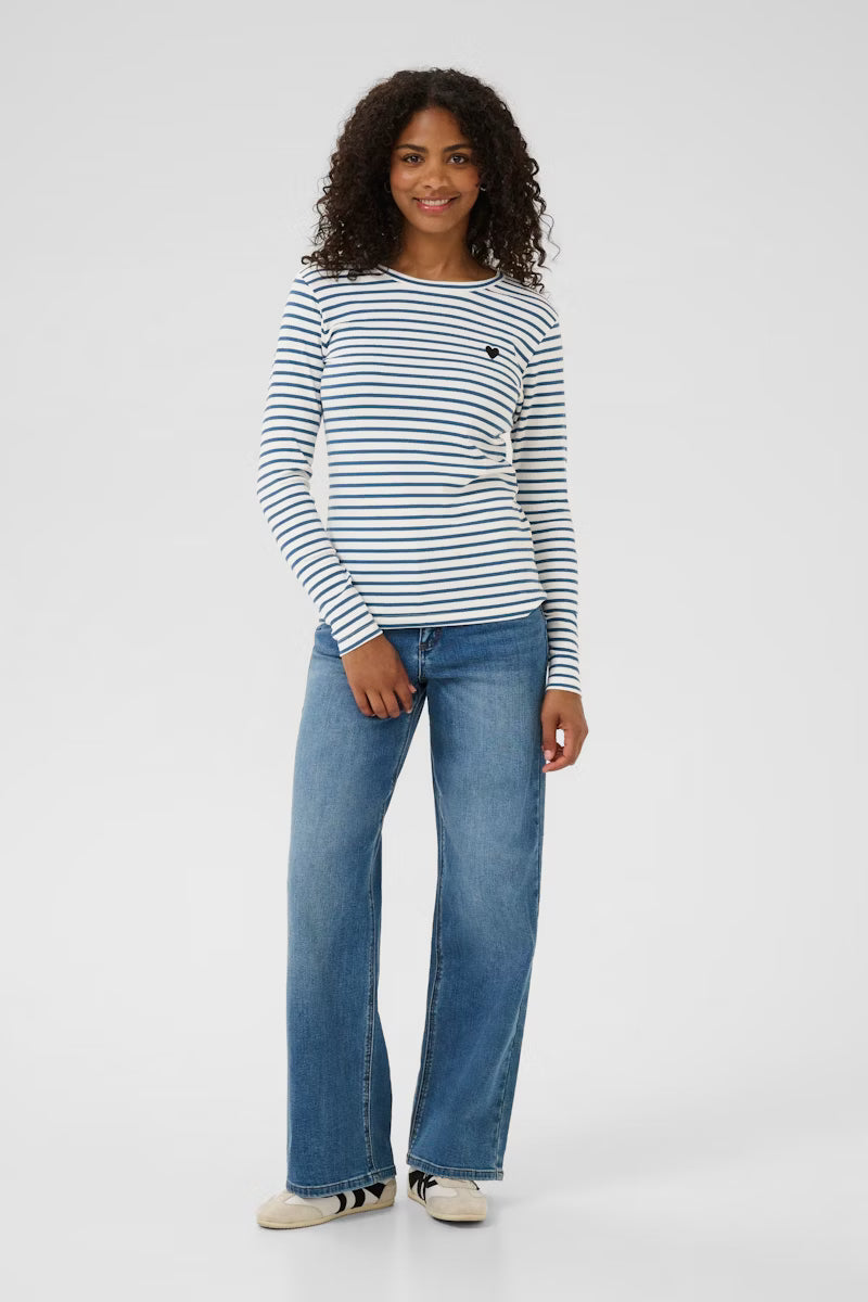 Kaffe KALiddy T-shirt - Chalk Bering Sea