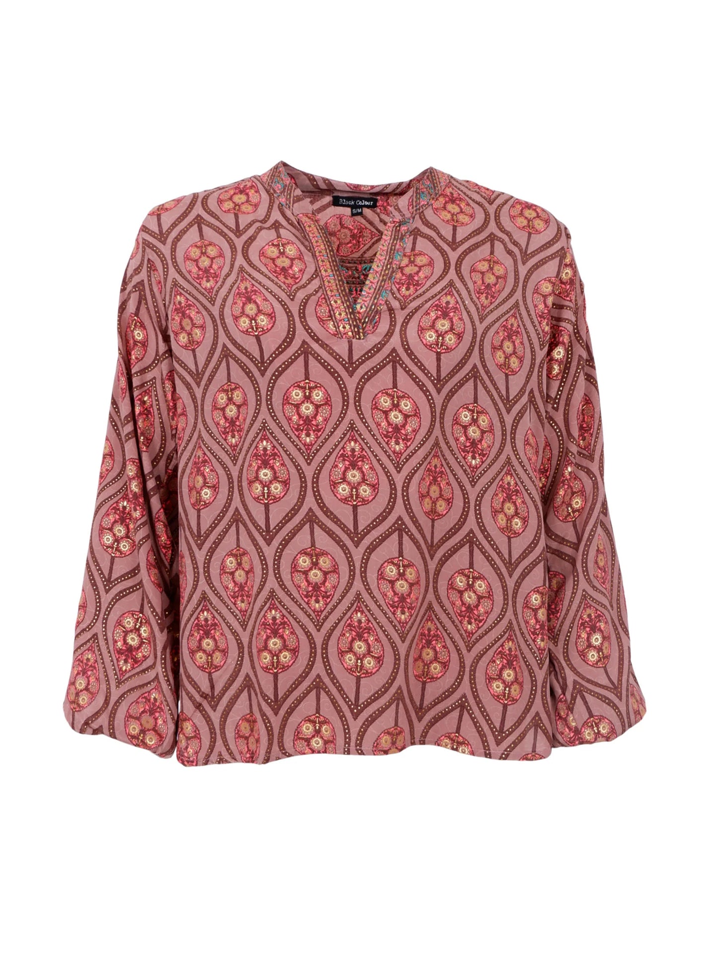 picture of Black Colour LUNA Blouse - Powder Tulip - Number Two - womens - fashion - clothing - Black Colour 2