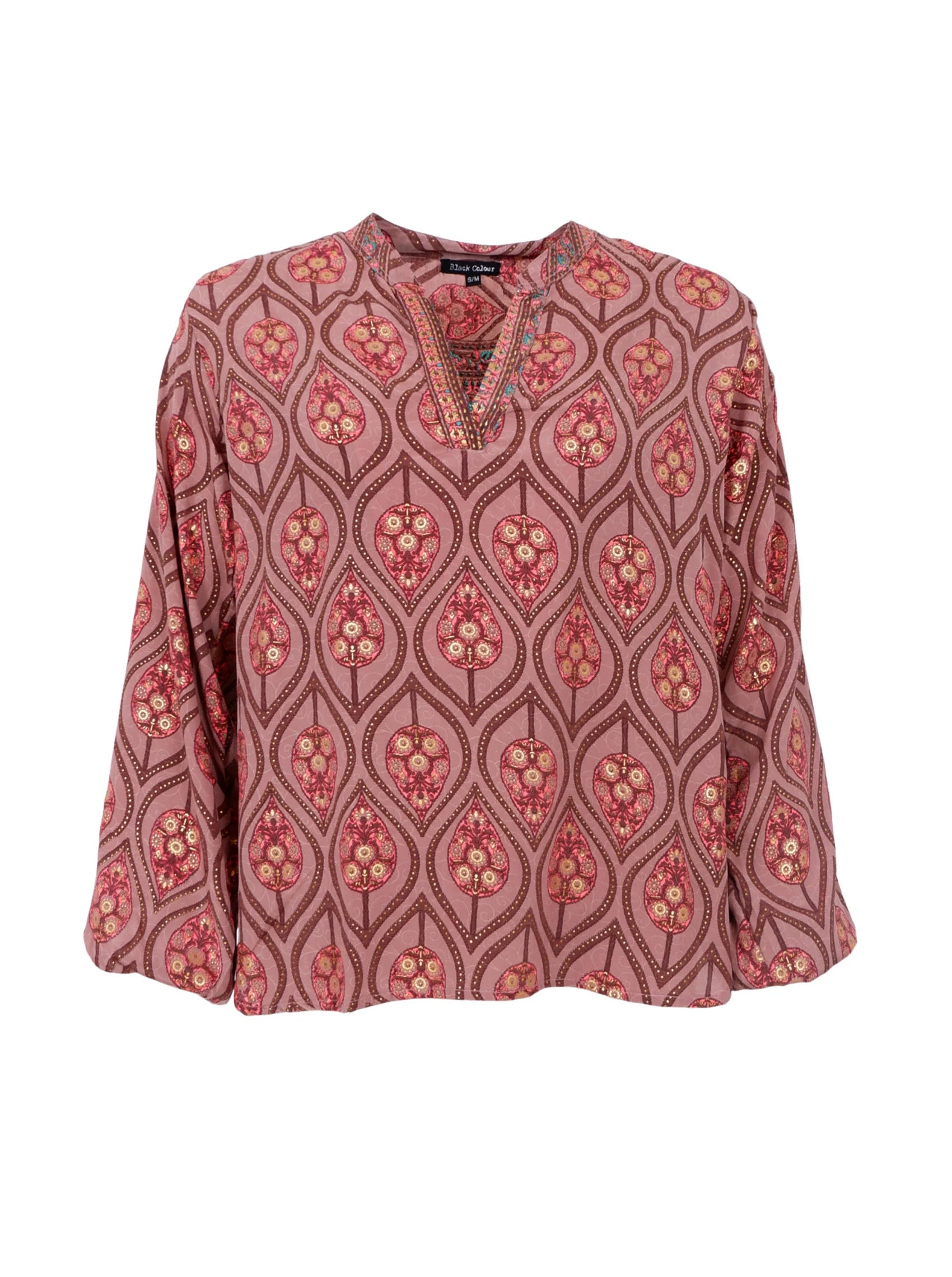 picture of Black Colour LUNA Blouse - Powder Tulip - Number Two - womens - fashion - clothing - Black Colour 2