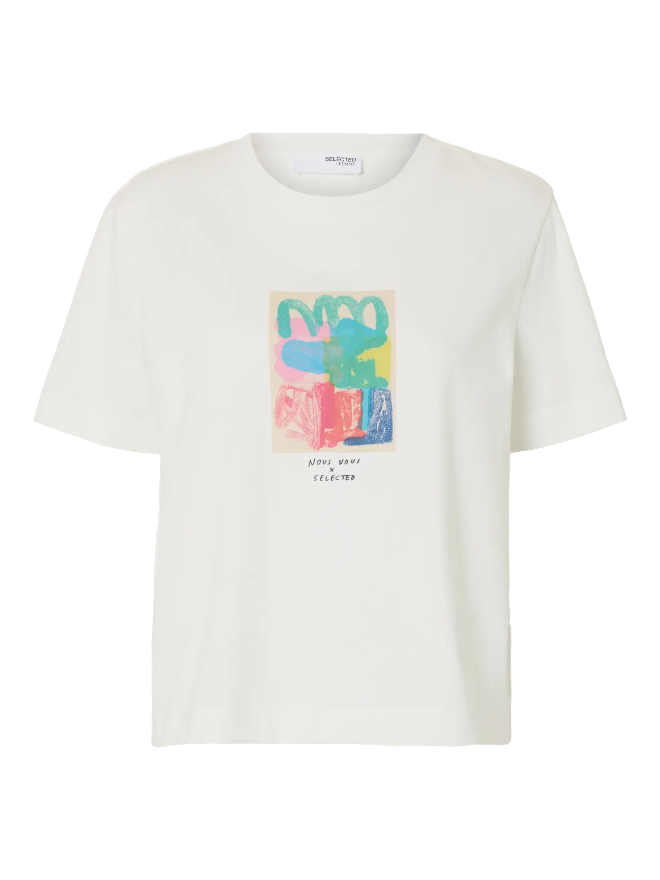 Selected Femme Essential SS Boxy Tee Bright Print