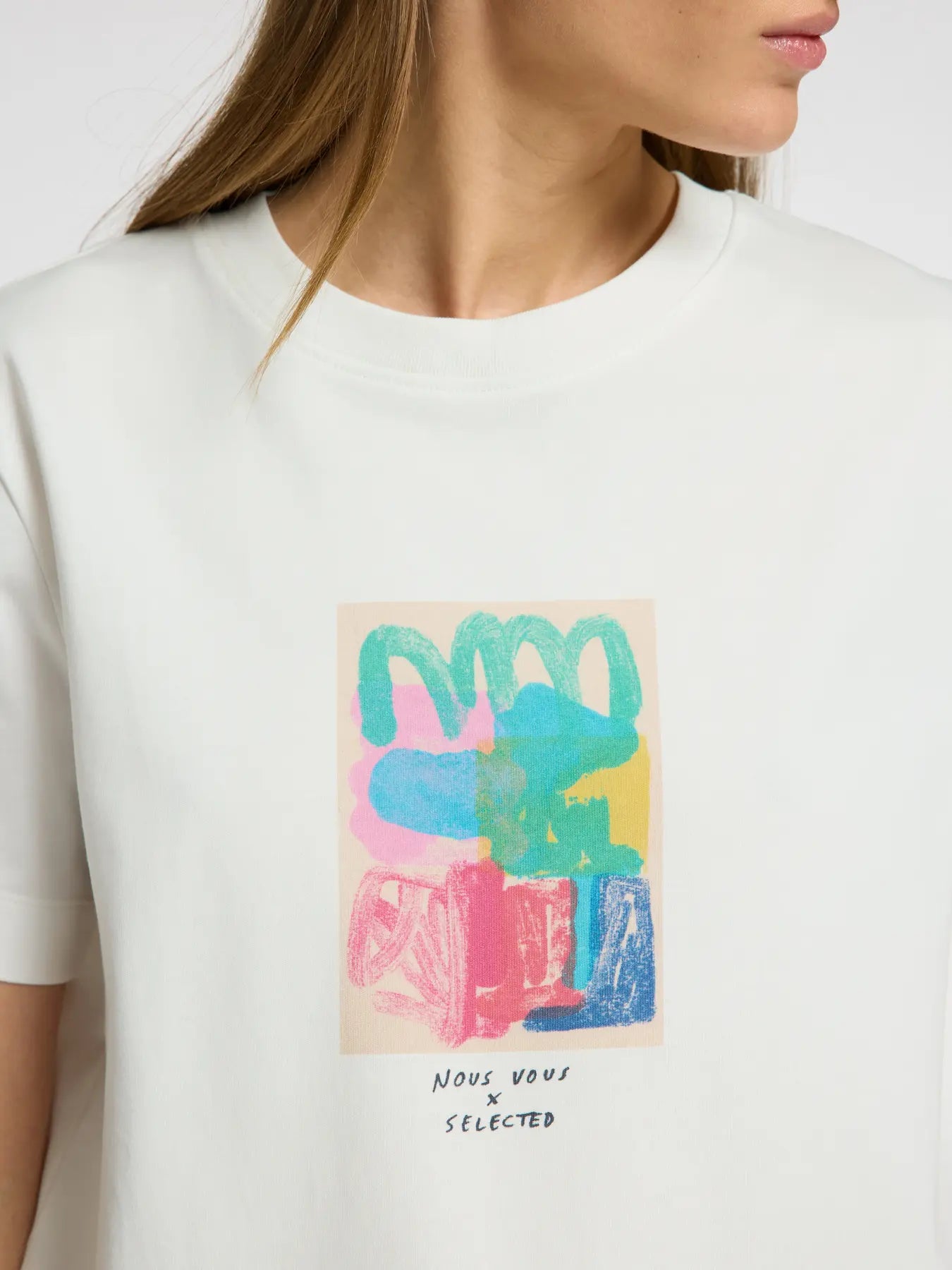 Selected Femme Essential SS Boxy Tee Bright Print