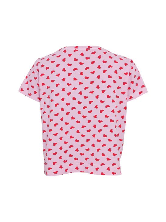picture of Black Colour ZELDA T-Shirt - Pink Heart - Number Two - womens - fashion - clothing - Black Colour 3