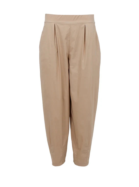 Black Colour DAVINA Barrel Trouser - Sand