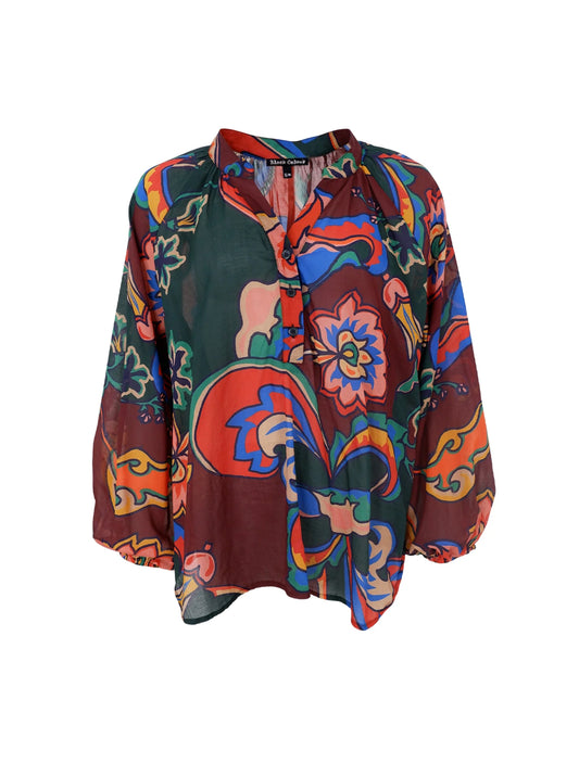 picture of Black Colour Dee Blouse - Plum - Number Two - womens - fashion - clothing - Black Colour 1