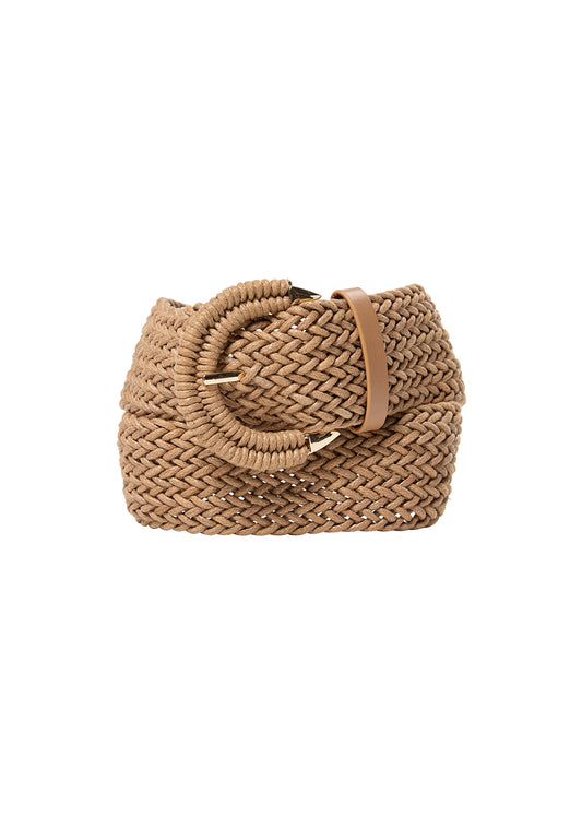 picture of SoyaConcept PANNA 1 Woven Belt Tan - Number Two - womens - fashion - accessories - SoyaConcept 1