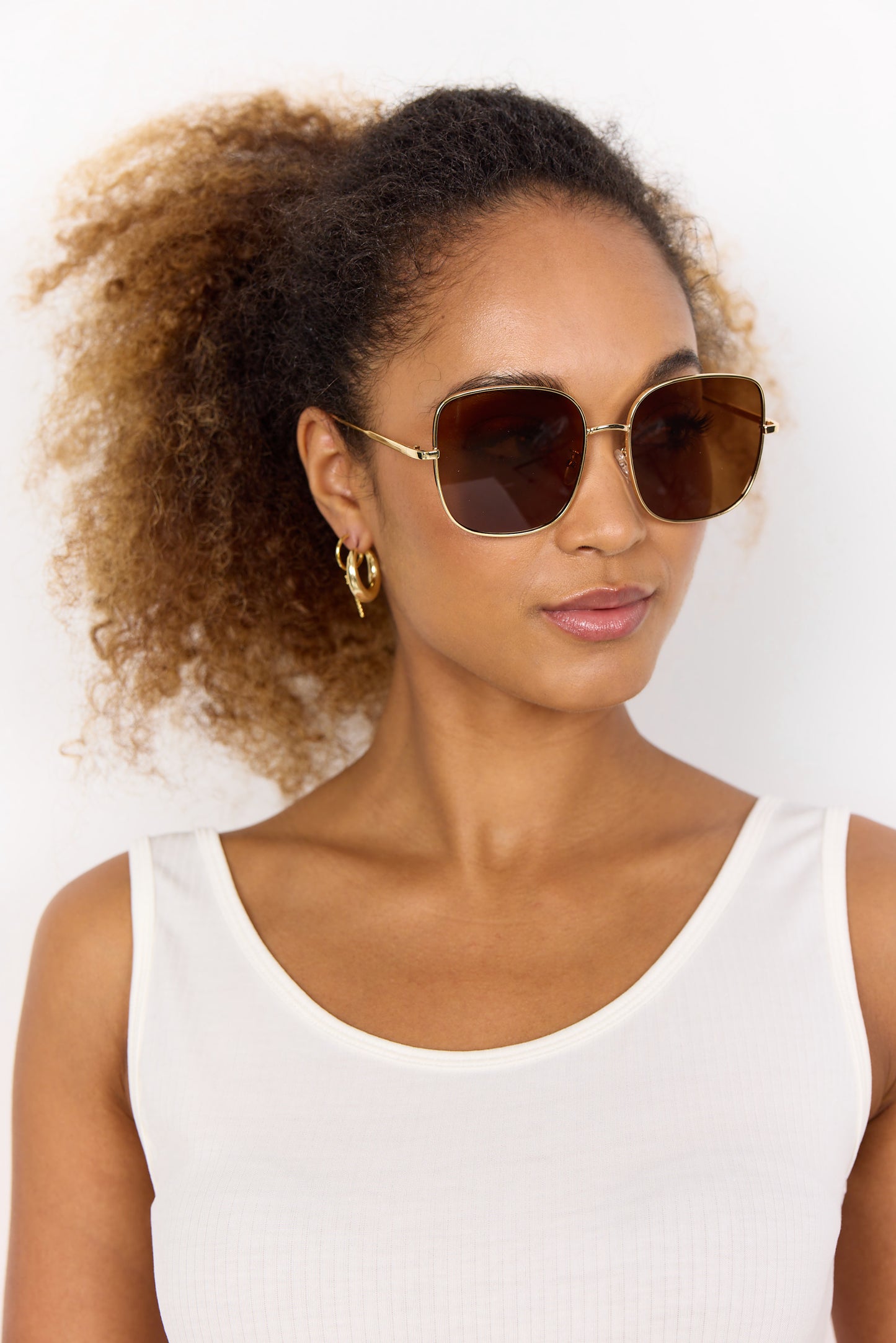 SoyaConcept Oversized Sunglasses - Gold