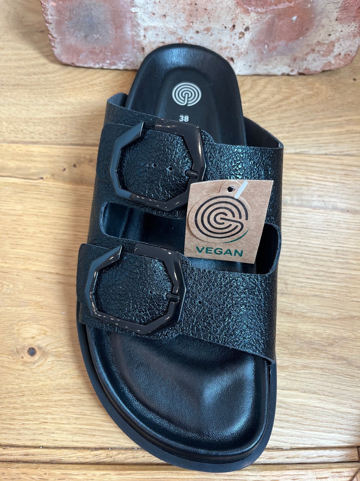 picture of Genuins Galia Sandal Black Shimmer (Vegan) - Number Two - womens - fashion - Footwear - Genuins 3