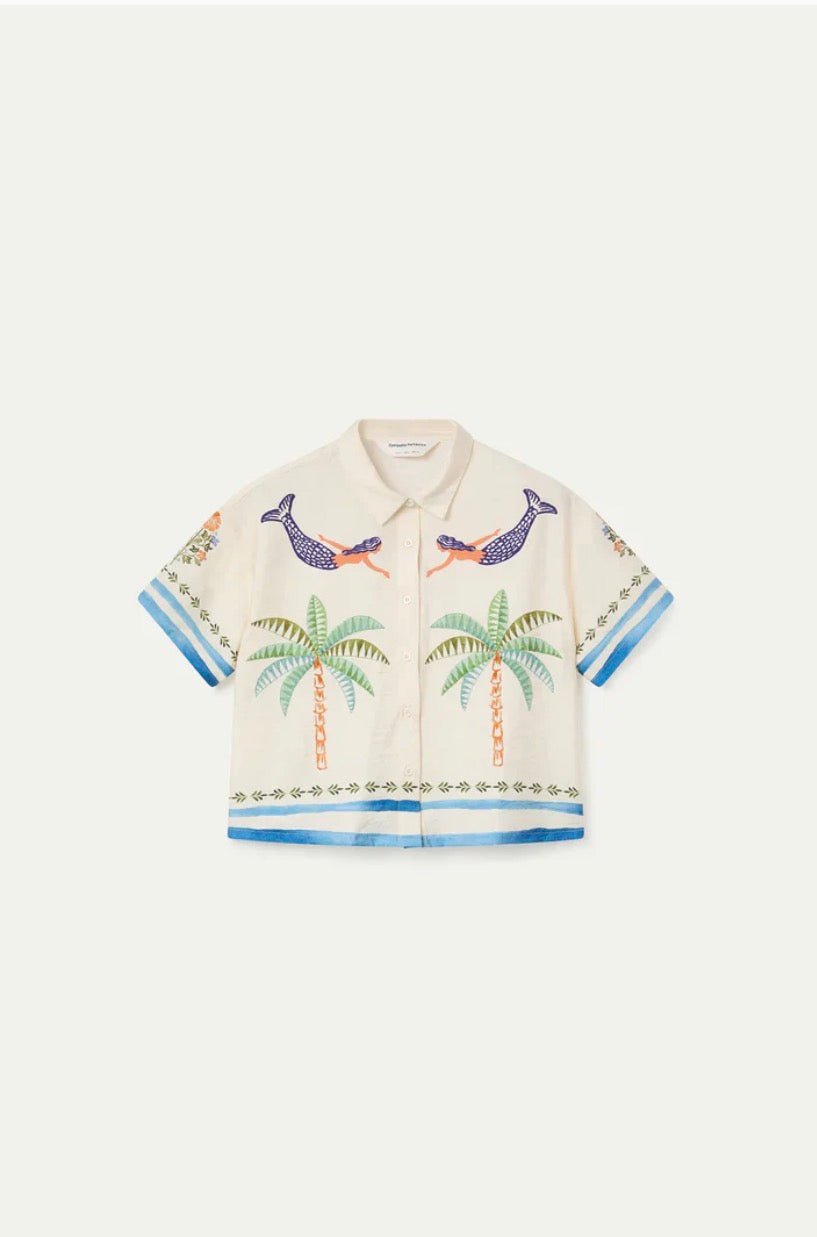 picture of Compania Fantastica 11119 Palm & Mermaid Shirt - Multi - Number Two - womens - fashion - clothing - Compania Fantastica 6