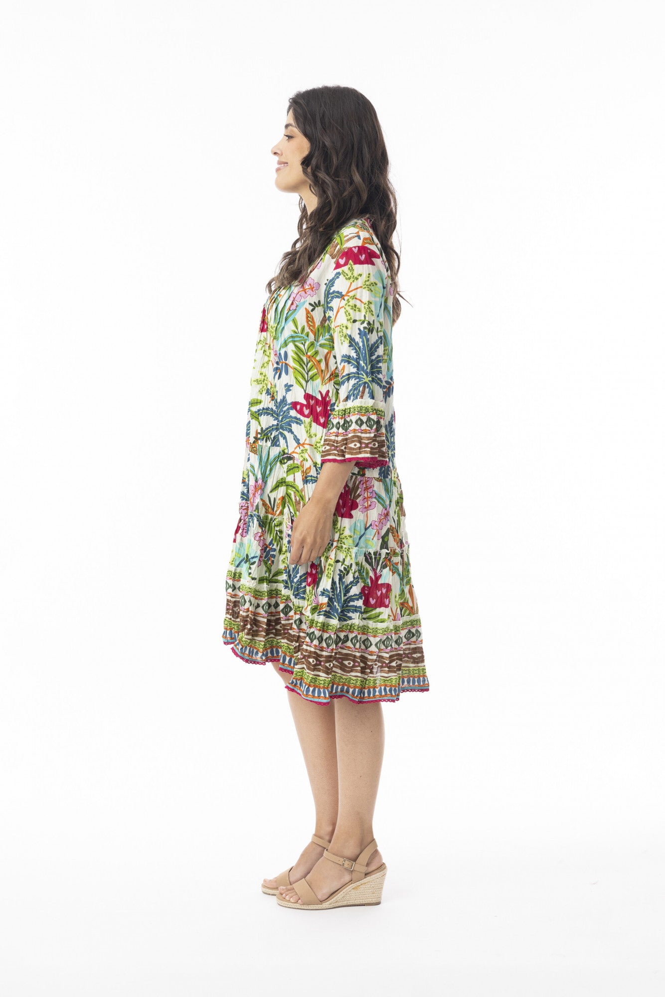 picture of Orientique Ovahe Printed Pleated Dress - Number Two - womens - fashion - clothing - Orientique 4