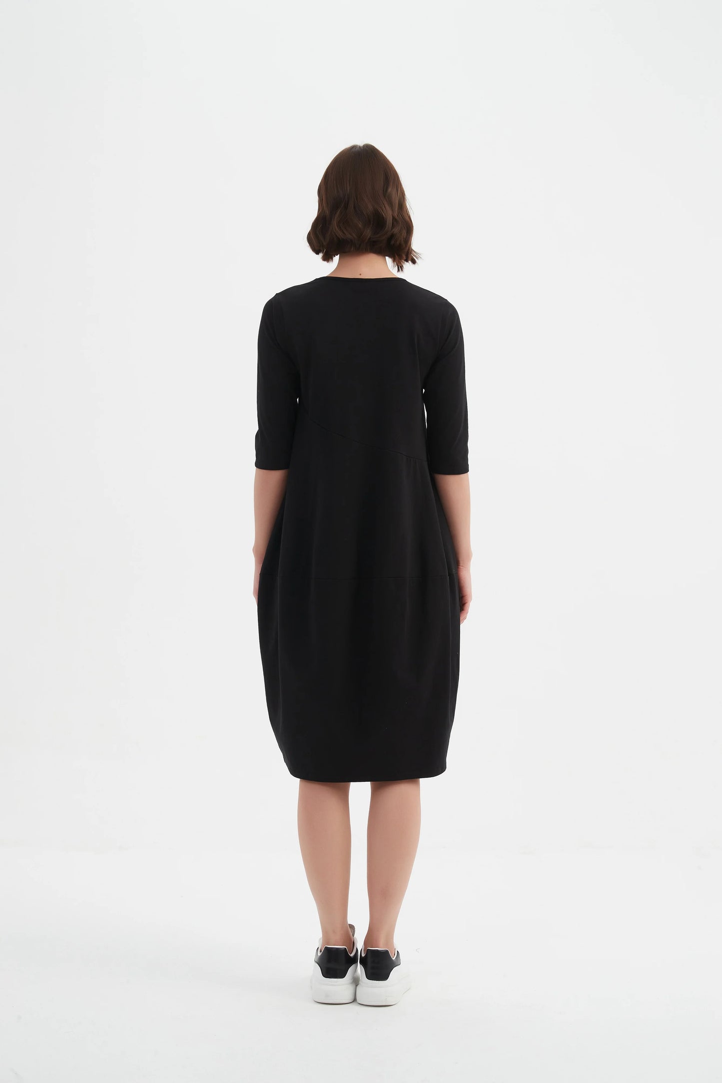 picture of Tirelli Diagonal Seam Winter Dress - Black - Number Two - womens - fashion - clothing - Tirelli 5
